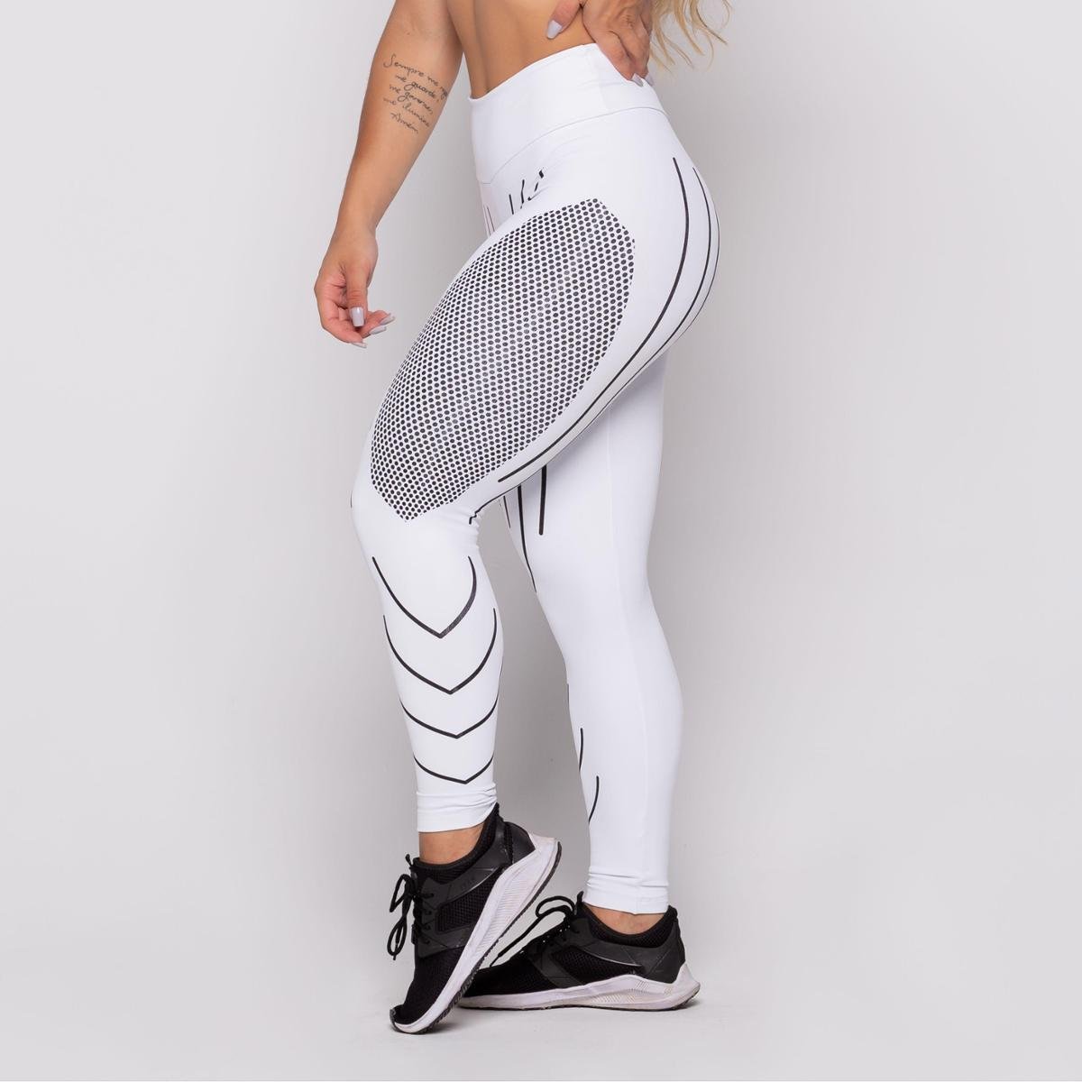 Calça Legging Fitness Dily Compressão - Branco Menor preço em Calça Legging Fitness Dily Compressão - Branco