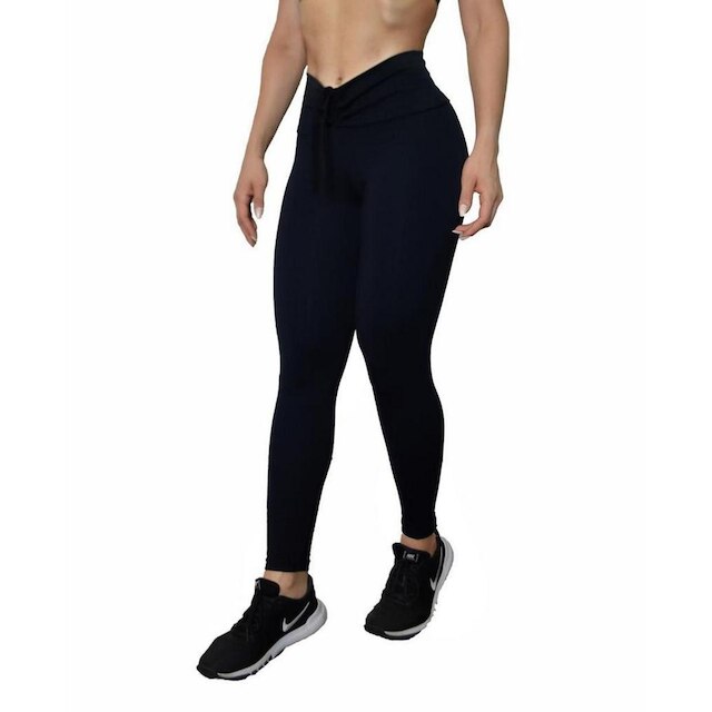 Calça legging Fitness empina e modela bumbum lisa - Branco - P