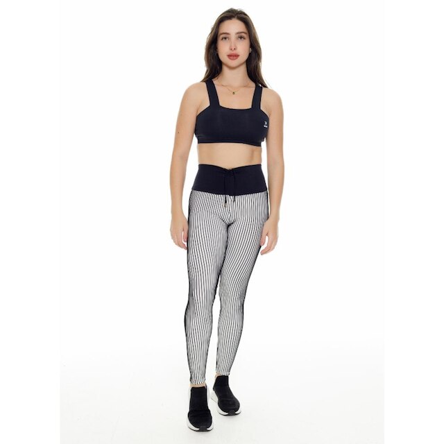 Calça legging Fitness empina e modela bumbum lisa - Branco - P