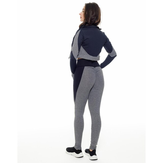 Calça legging Fitness empina e modela bumbum lisa - Branco - P