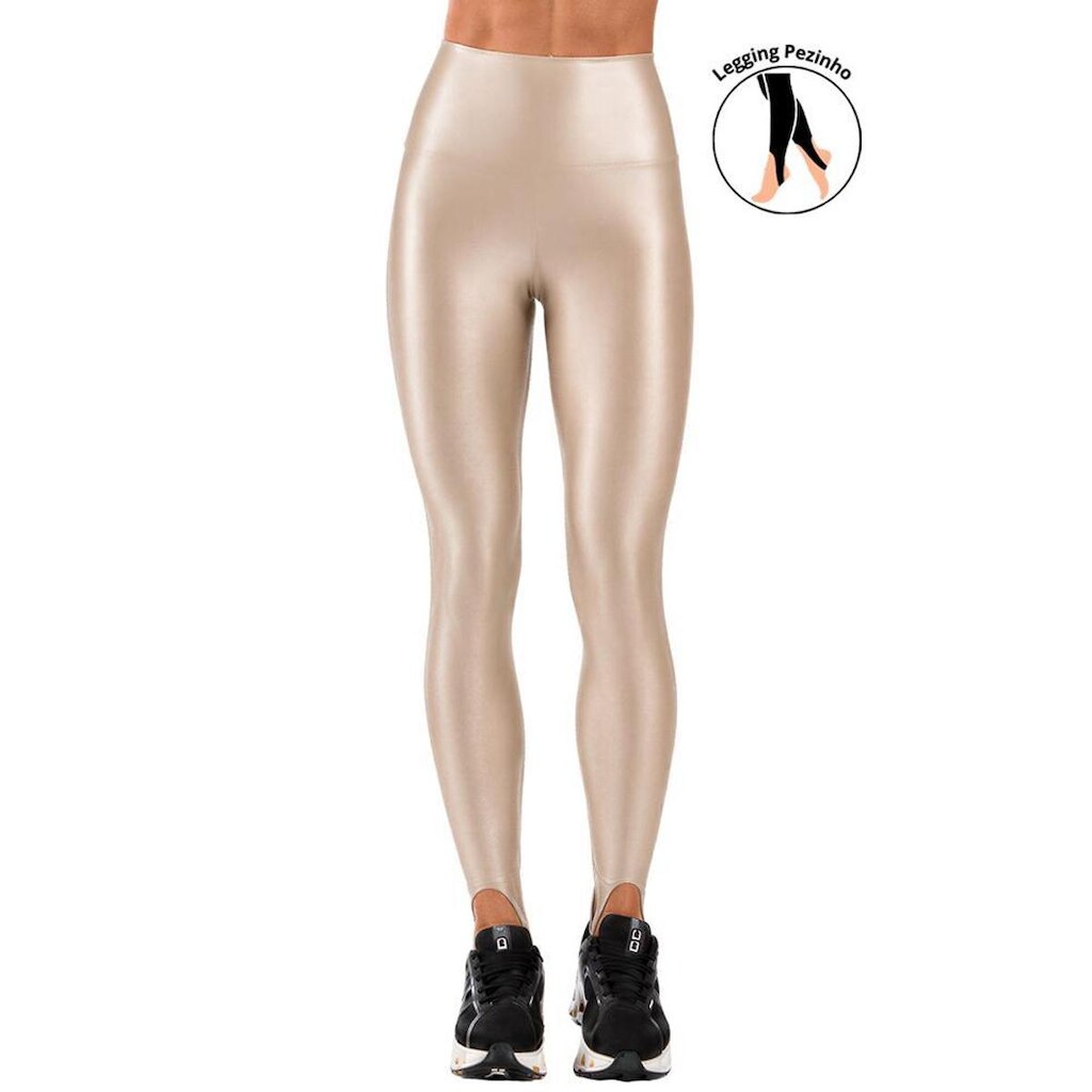 Calça Legging Fitness Pezinho Cós Alto de Cirrê Summer Soul