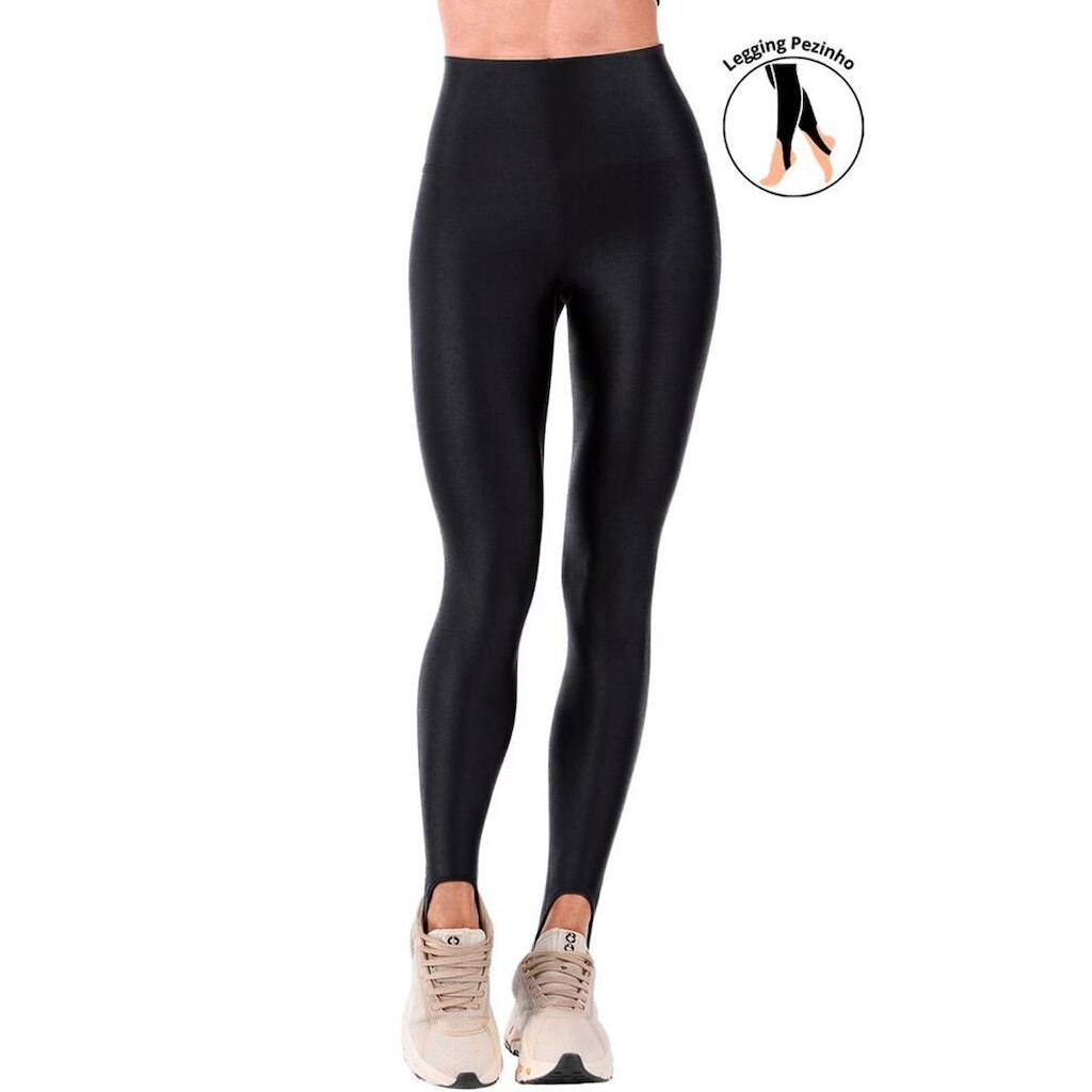 Calça Legging Fitness Pezinho Cós Alto de Cirrê Summer Soul