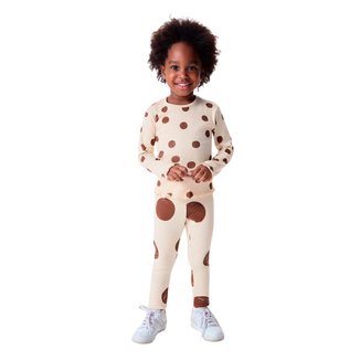 Calça Legging Hering Creme Infantil Menina Toddler Estampada