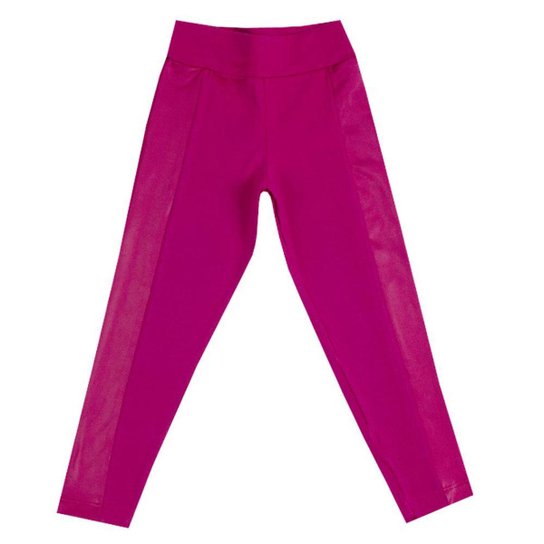 Calça Legging Infantil Bicho Bagunça Detalhe Lateral Feminina - Violeta