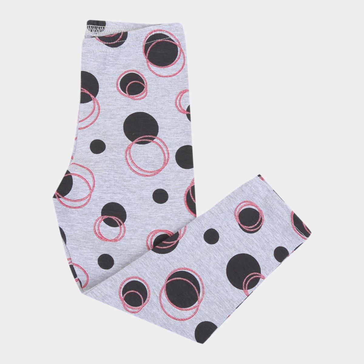 Calça Legging Infantil Elian Estampada Feminina - Cinza Menor preço em Calça Legging Infantil Elian Estampada Feminina - Cinza