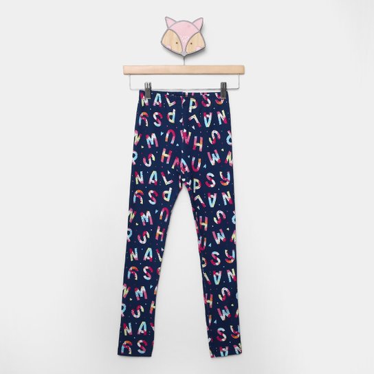 Calça Legging Infantil Marisol Stretch Estampada Menina Zattini