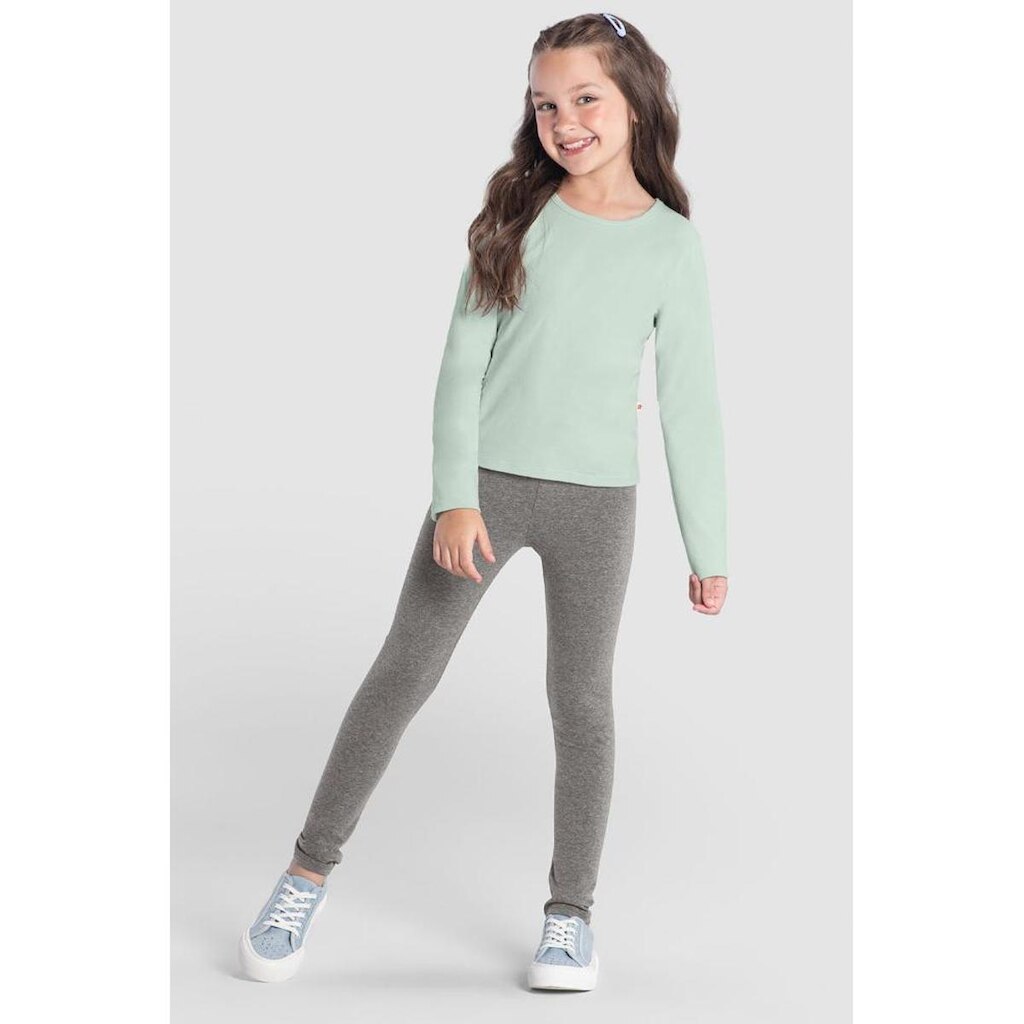 Calça Legging Infantil Menina Em Cotton Brandili