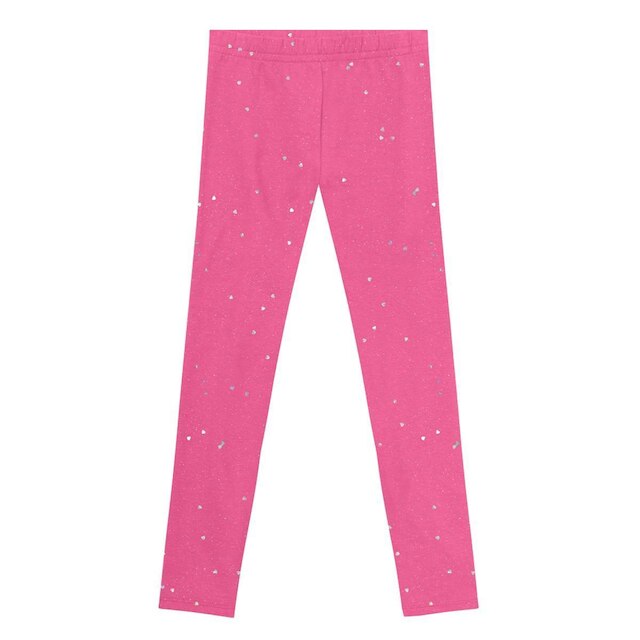Calça Legging Infantil Menina em Molecotton Rosa Brandili