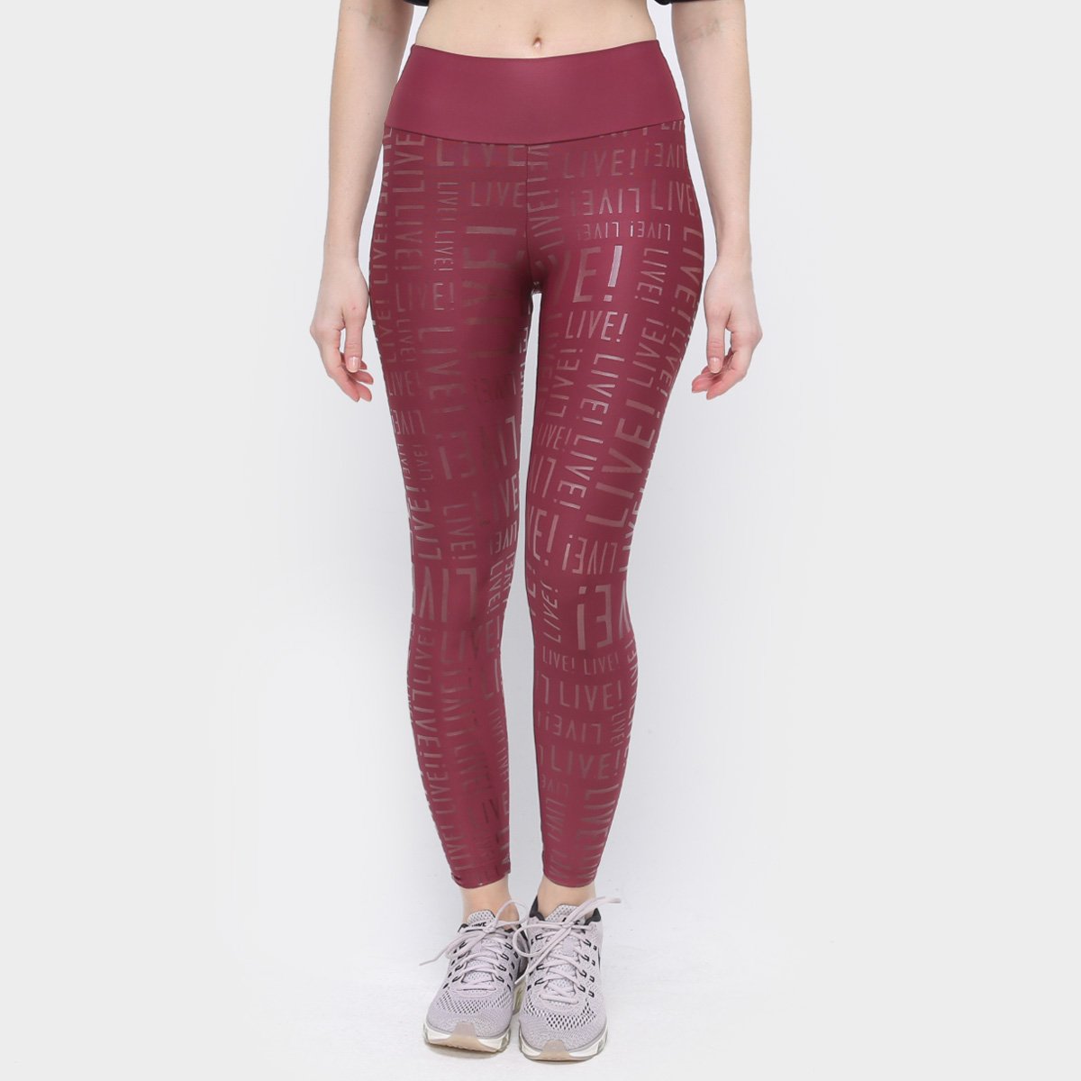 Calça Legging Live! Essential Feminina - Bordô Menor preço em Calça Legging Live! Essential Feminina - Bordô