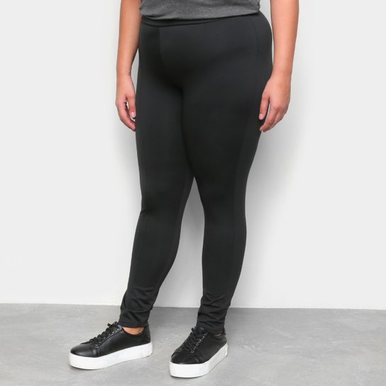 Calça Legging Maelle Plus Size Feminina - Preto