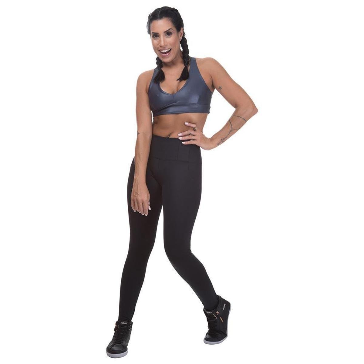Calça Legging Miss Blessed Feminina - Preto Menor preço em Calça Legging Miss Blessed Feminina - Preto