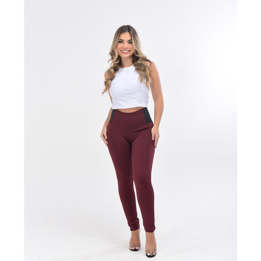 Calça Legging Modeladora e Empina Bumbum – Tecido Ponto Roma