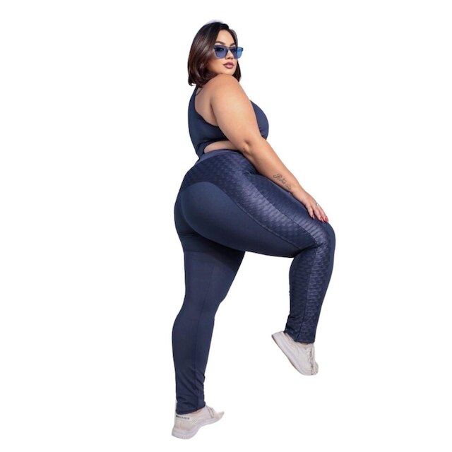 Calça Legging Plus Size WM Montaria Cirrê Feminina