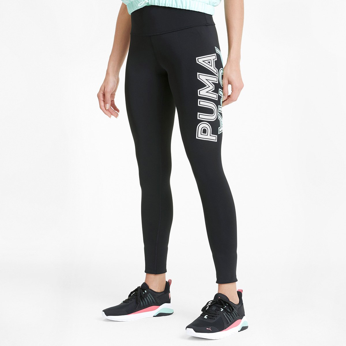 Calça Legging Puma Modern Sports Feminina - Preto+verde é ruim? Calça Legging Puma Modern Sports Feminina - Preto+verde é boa?