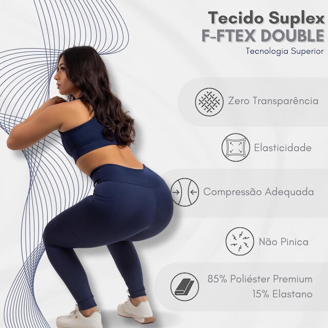 Calça Legging que Não Fica Transparente com Bolso Viére