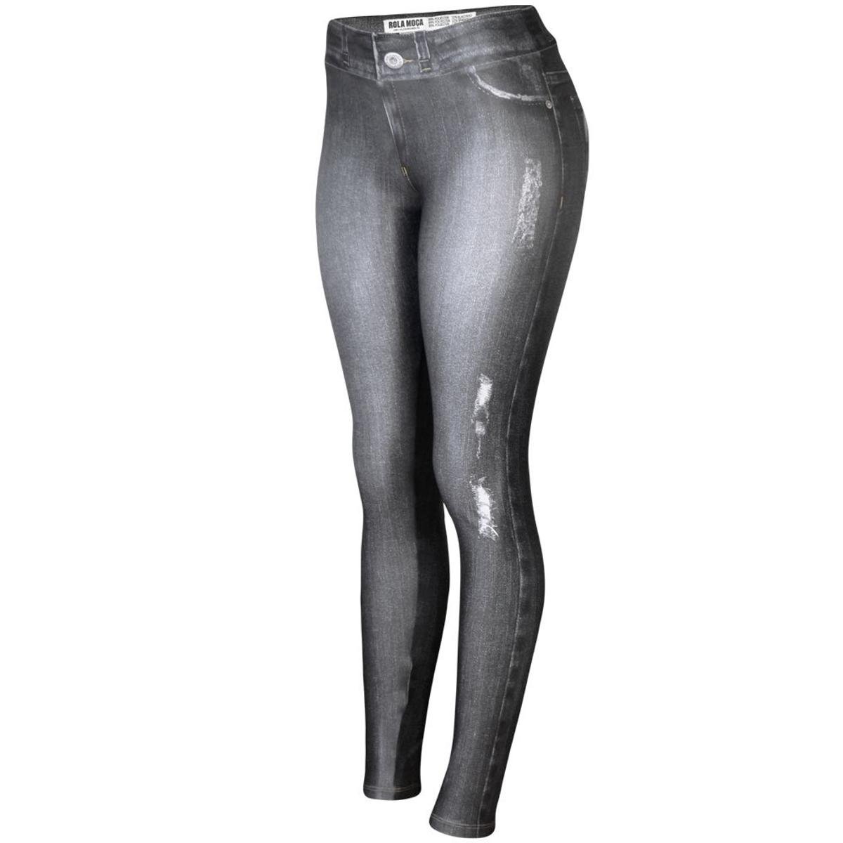legging jeans rola moça
