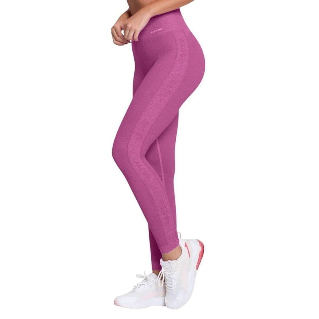 Calça Legging Selene Sem Costura Sport Feminina - Pink M