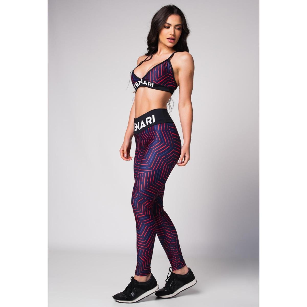 Calça Legging Sublimada Estampada Venari Vermelha - Vermelho Menor preço em Calça Legging Sublimada Estampada Venari Vermelha - Vermelho