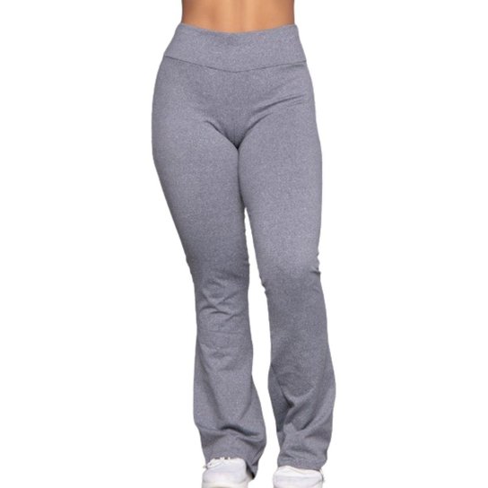 Calça Legging Suplex Flare Bella Fiore Boca de Sino Bailarina Cintura e Cós Alto Moda Fitness | Zattini