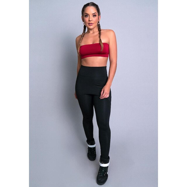 Calça Legging Suplex Saia Tapa Bumbum Estampada Cintura Alta Fitness Mvb Modas