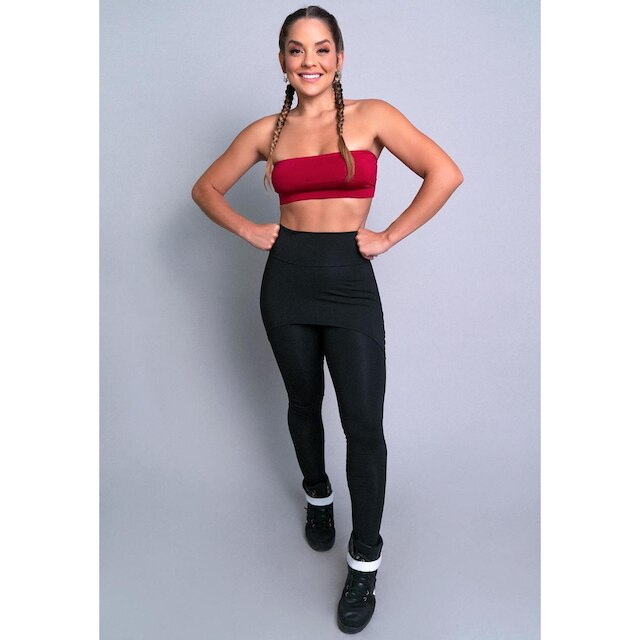 Calça Legging Suplex Saia Tapa Bumbum Estampada Cintura Alta Fitness Mvb Modas