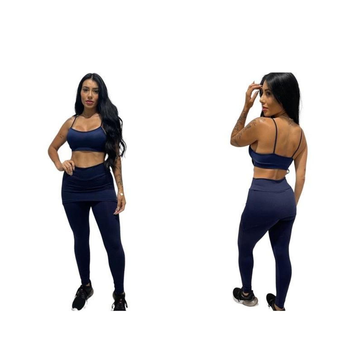 Calça legging suplex saia tapa bumbum leg cintura alta fitness