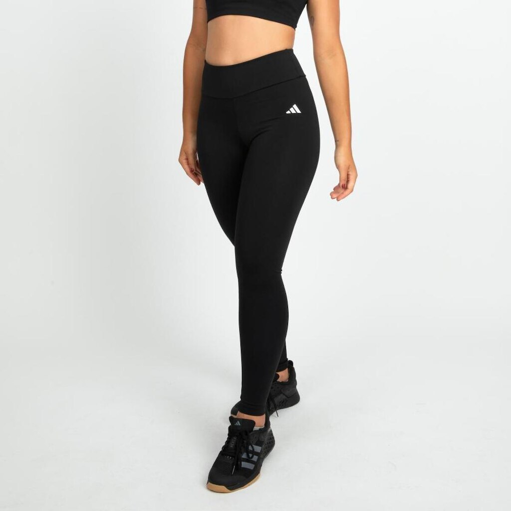 Calça Legging Treino De Poliamida Adidas