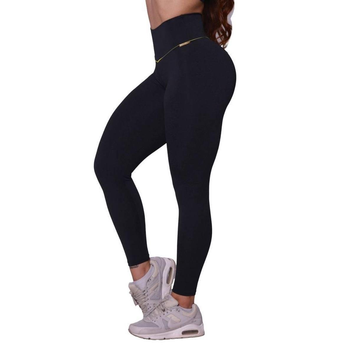 Legging Divino Corpo Jacquard Preta Compre Online Zattini