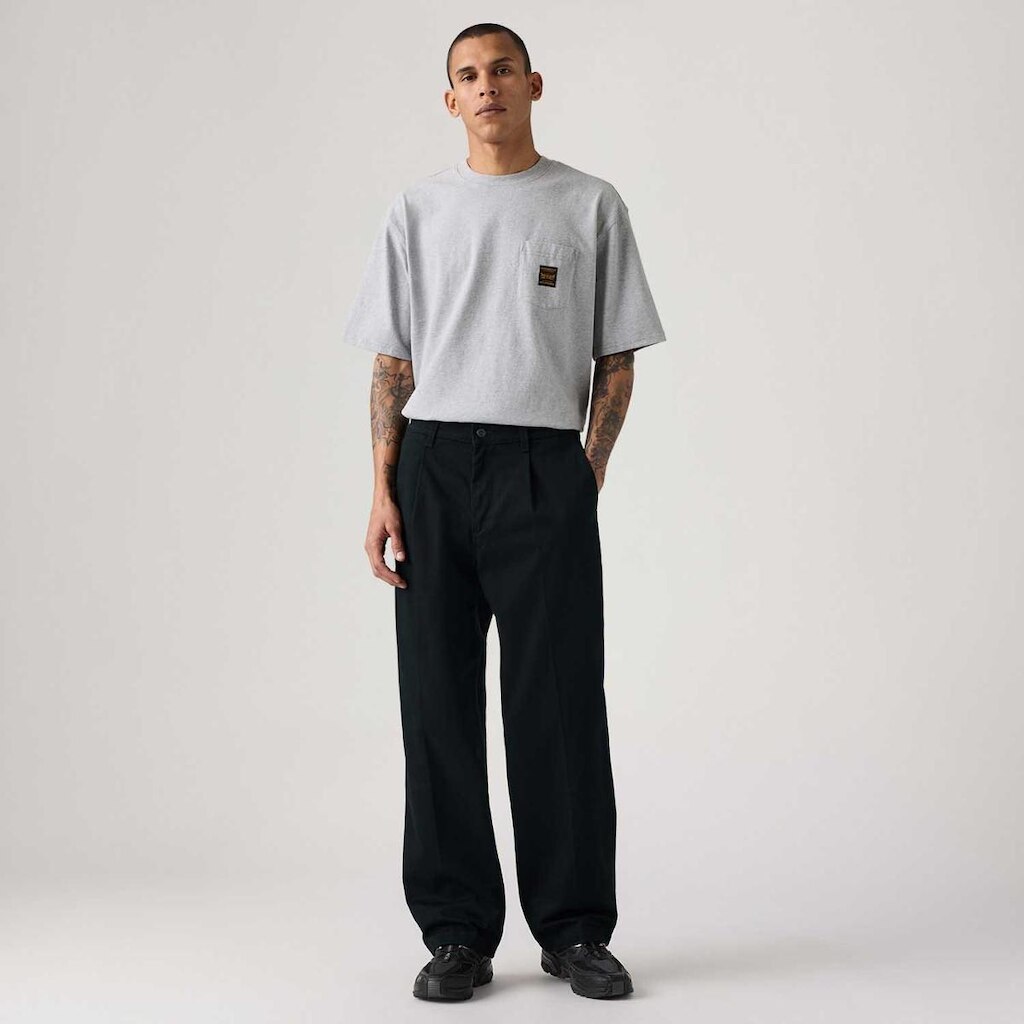 Calça Levi's Chino Loose Pleated Preta Masculina