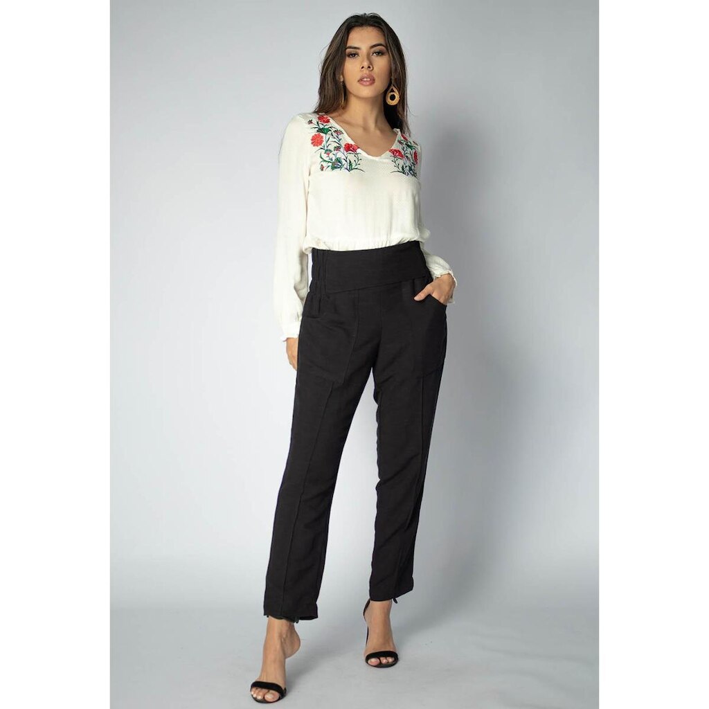 Calça Loft Tangará Plana Preta - G-Veste do 42 ao 44