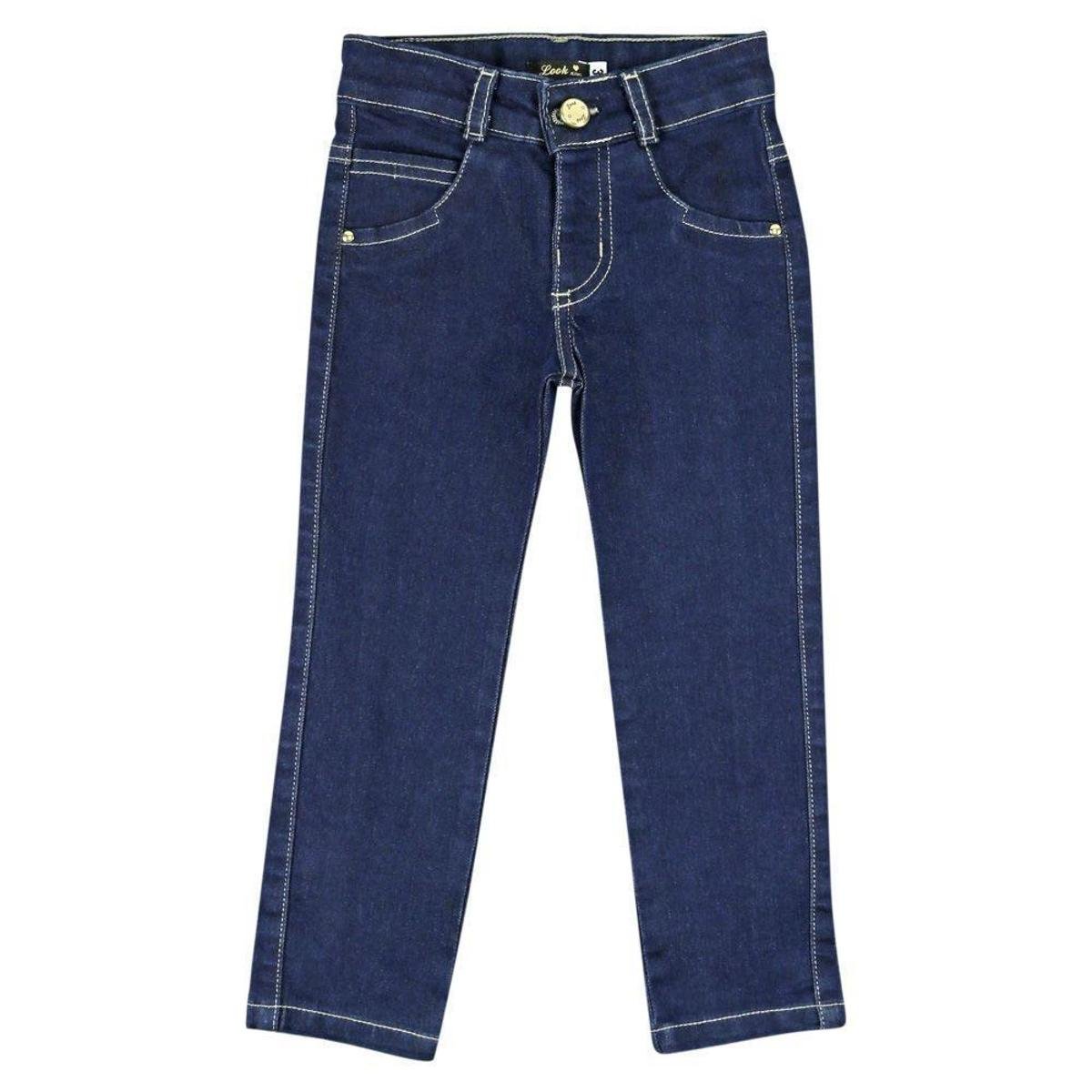 Calça Look Jeans Skinny Jeans Feminina Infantil - Azul Menor preço em Calça Look Jeans Skinny Jeans Feminina Infantil - Azul