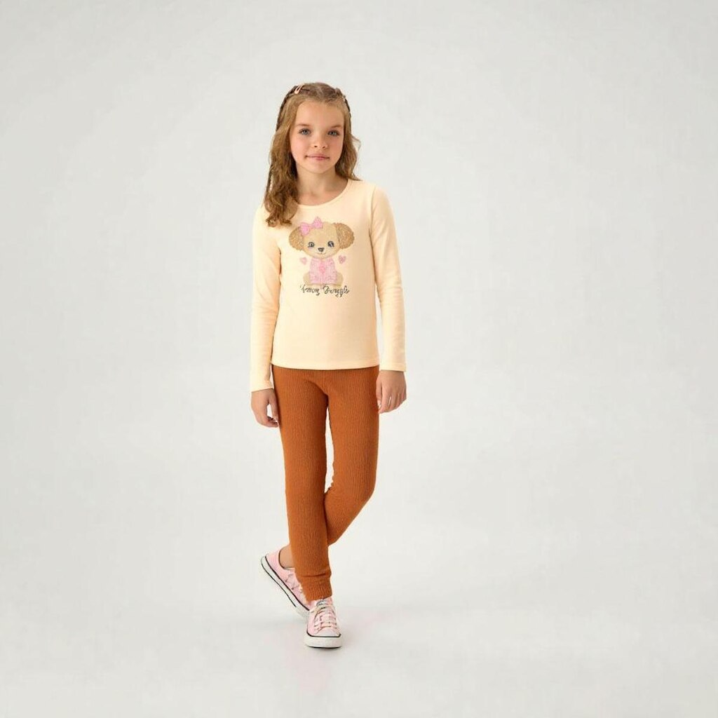 Calça Marrom Infantil Pulla Bulla Menina - 55321-600