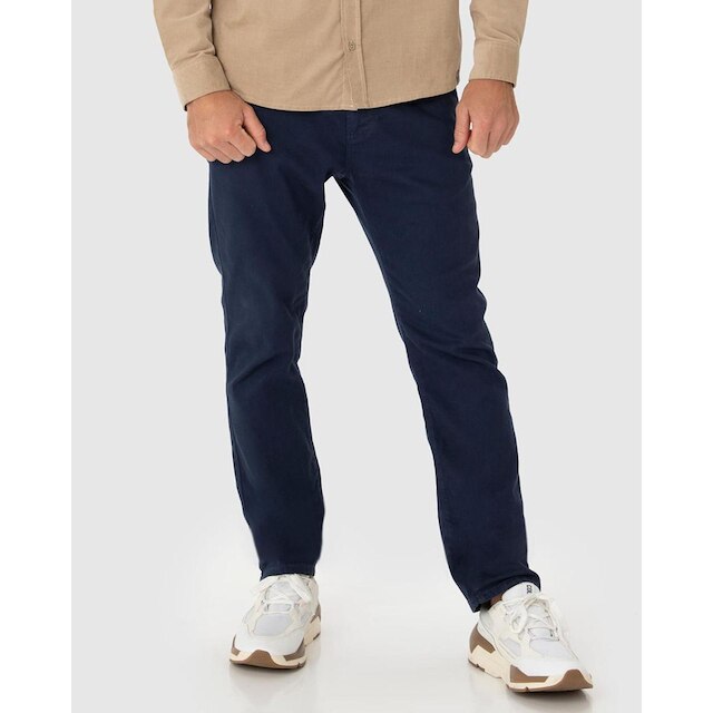 Calça Masculina Chino Em Sarja Com Elastano