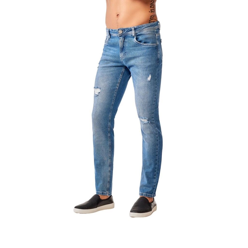 Calça Masculina Eleven Slim Fit Pruido  Jeans 40