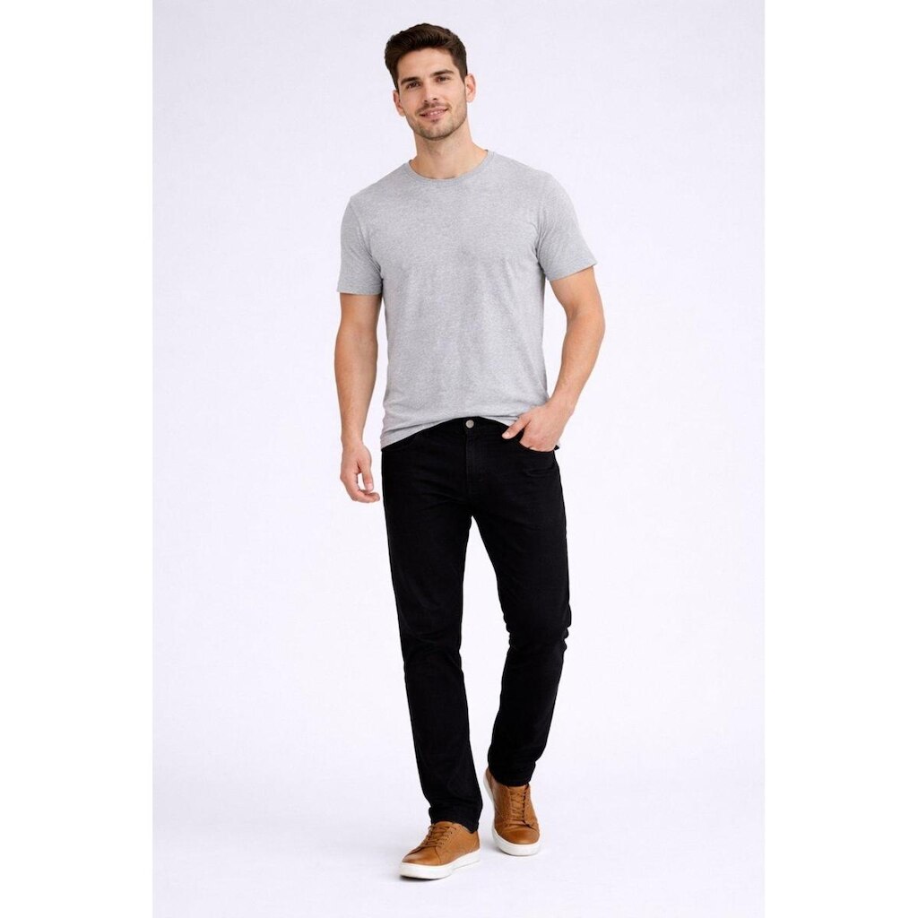 Calça Masculina Jeans D Bell Outlet Fashion Reta Tradicional Preta