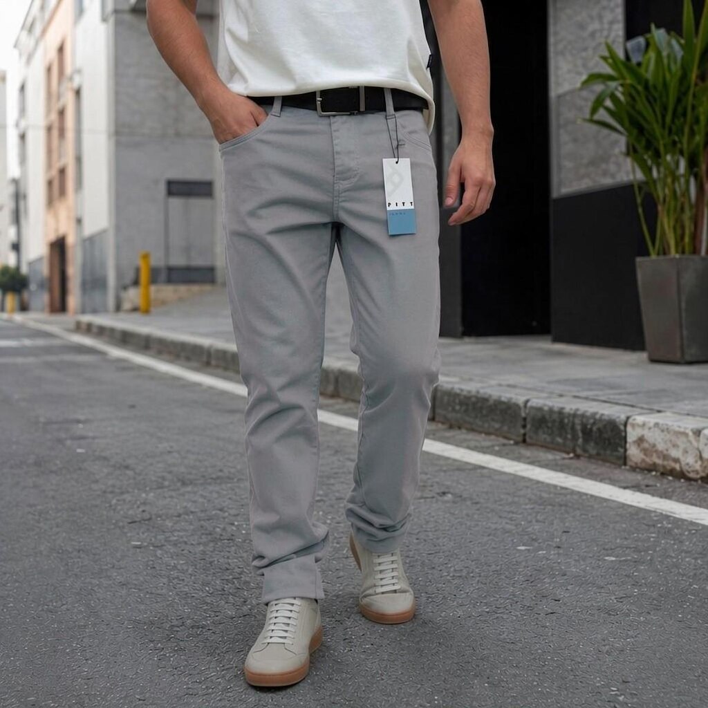 Calça Masculina PITT One Fit Sarja - 18420180