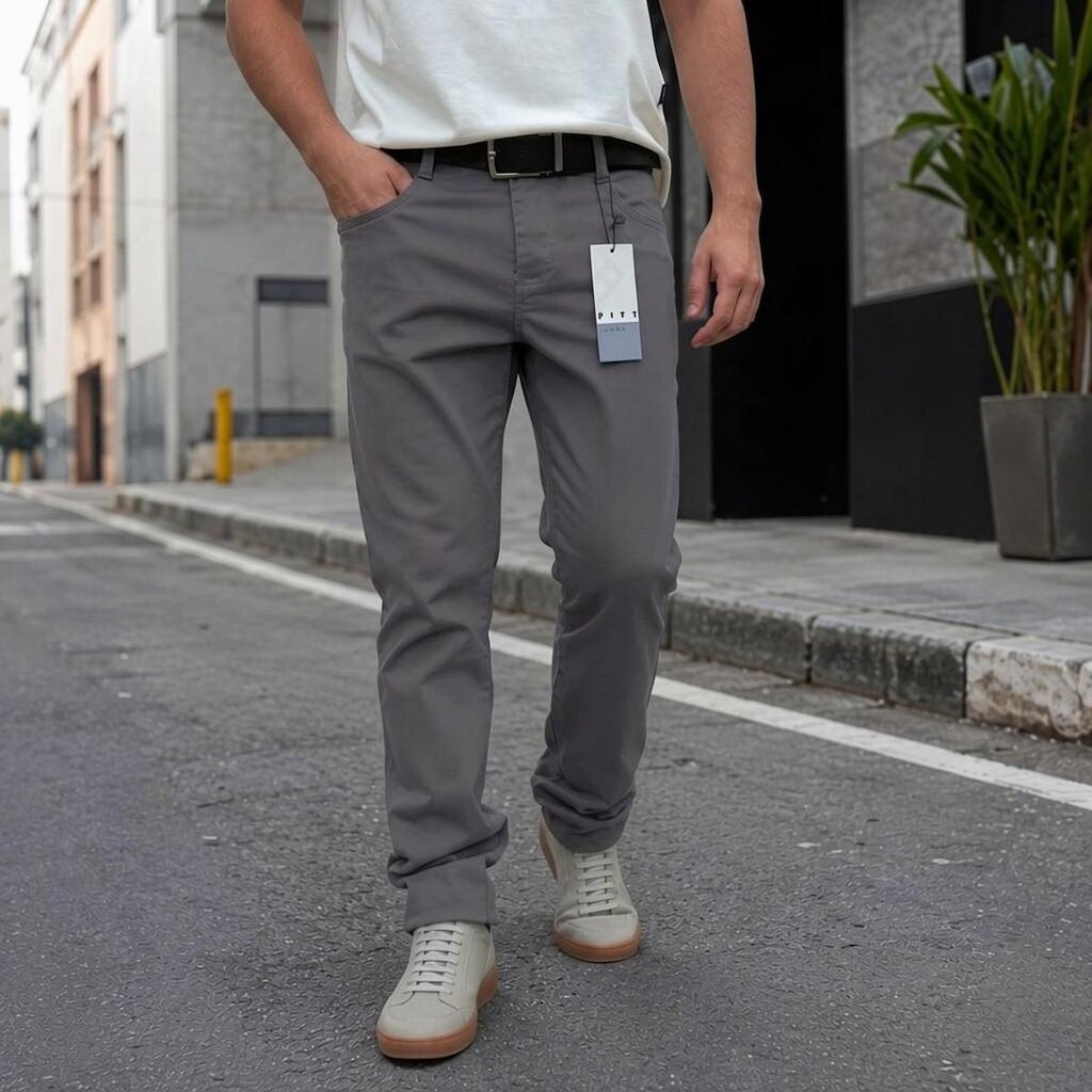 Calça Masculina PITT One Fit Sarja - 18420180