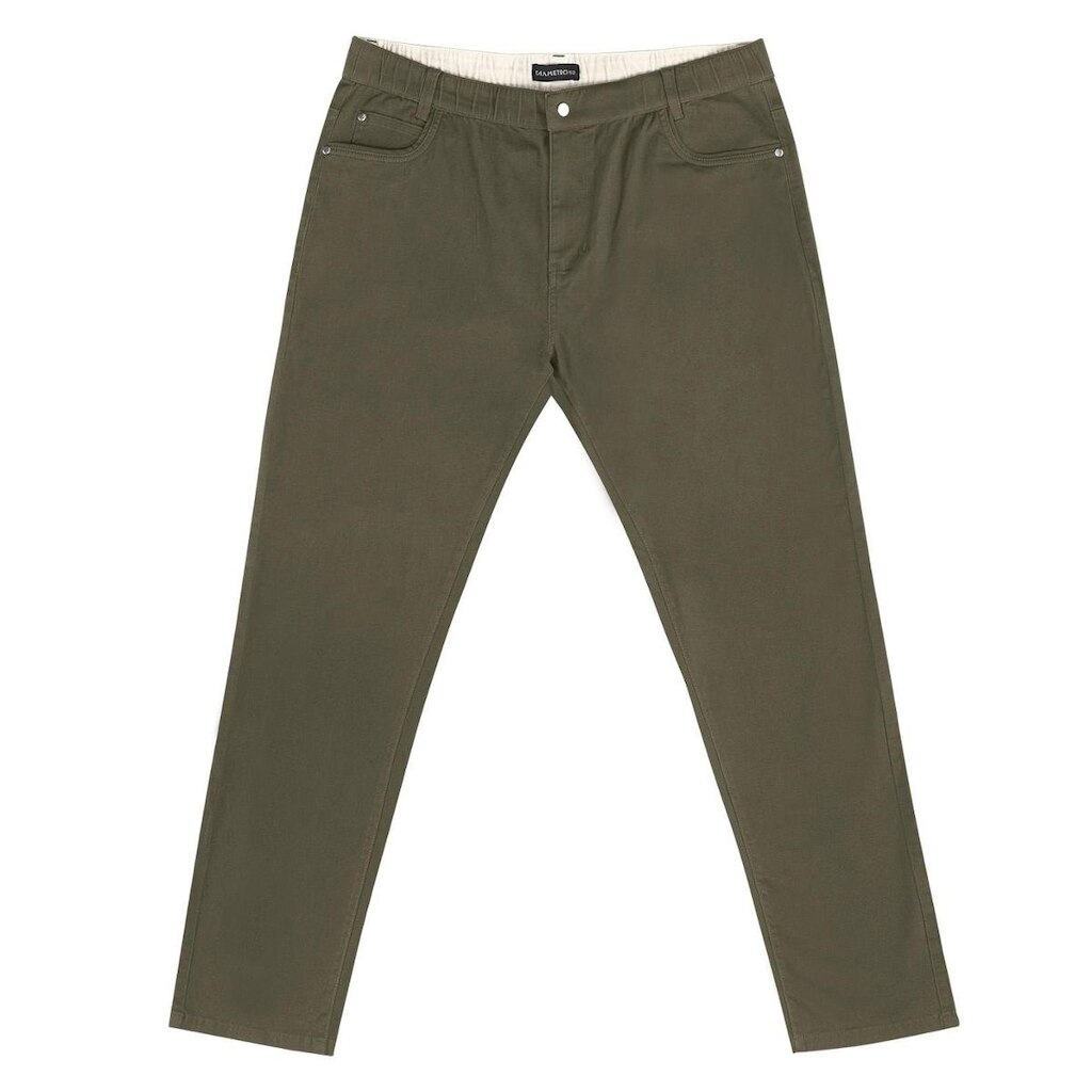 Calça Masculina Plus Size Em Sarja Diametro Verde
