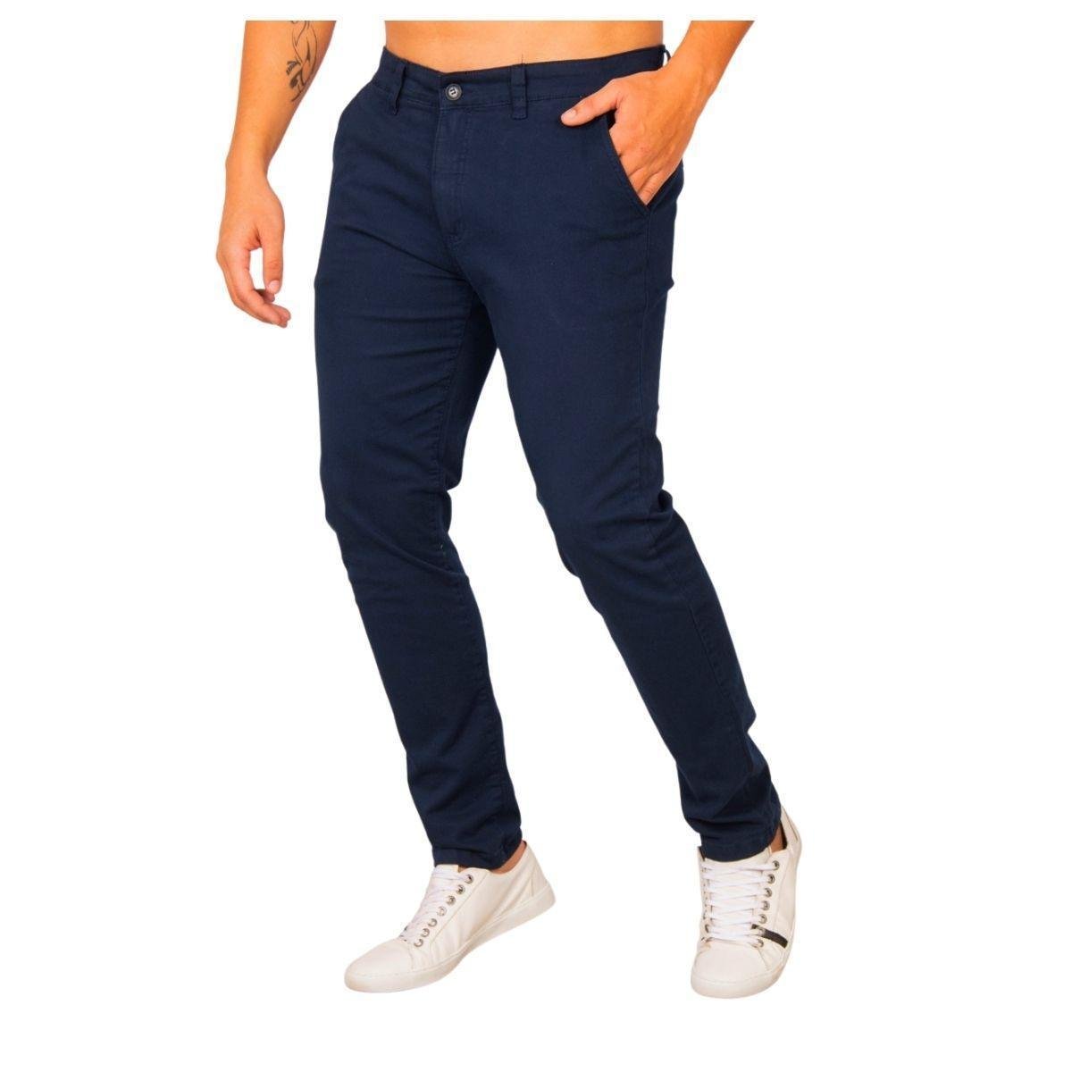Calça Masculina Sarja com Elastano Bolso Chino Alfaiataria Social Wolfgan Menor preço em Calça Masculina Sarja com Elastano Bolso Chino Alfaiataria Social Wolfgan