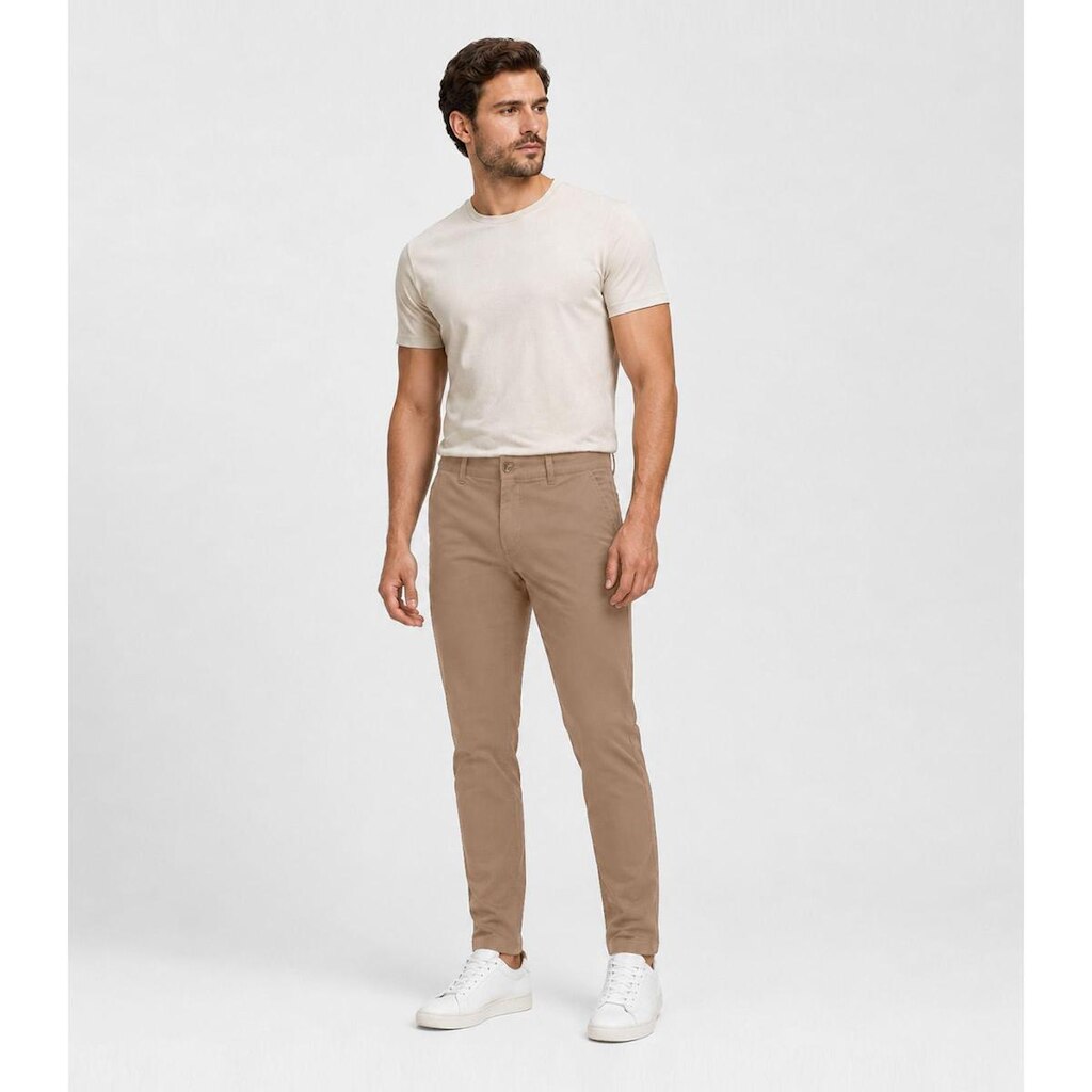 Calça Masculina Sarja Slim Diametro Marrom