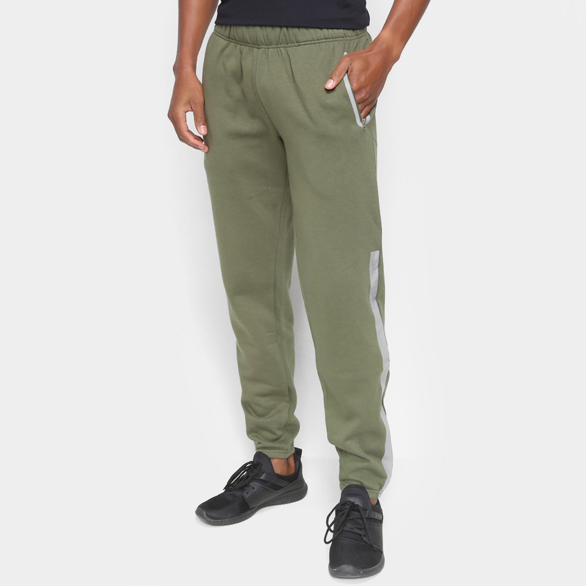 Calça Moletom Burn Fusion Masculina - Verde Menor preço em Calça Moletom Burn Fusion Masculina - Verde