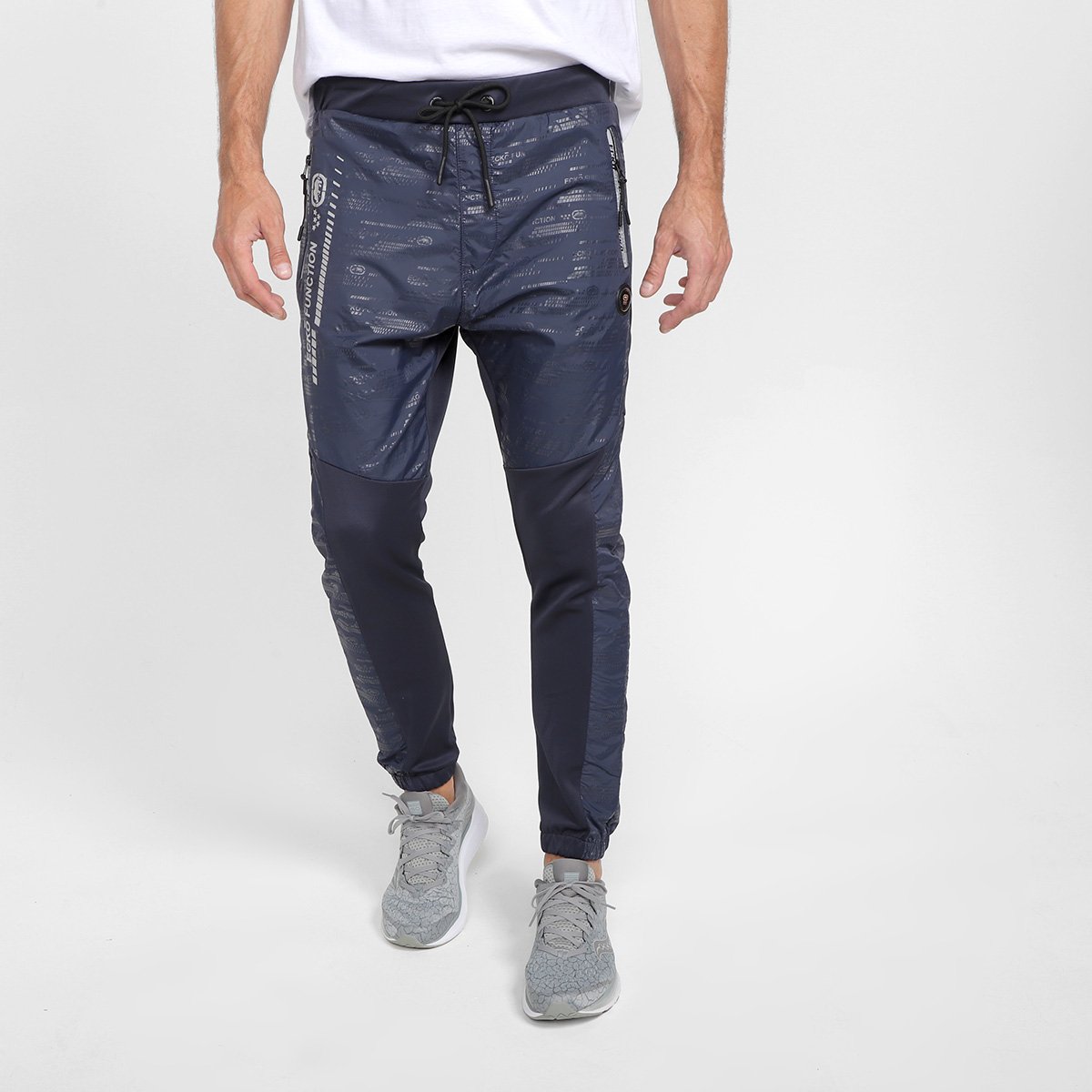 Calça Moletom Ecko Estampada Masculina - Marinho Menor preço em Calça Moletom Ecko Estampada Masculina - Marinho