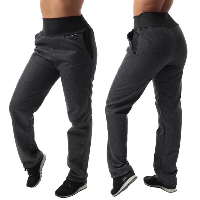 Calça Moletom Feminina Algodão Forrada com Bolsos