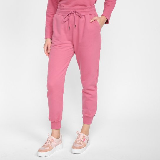 Calça Moletom Hering Lisa Feminina - Rosa