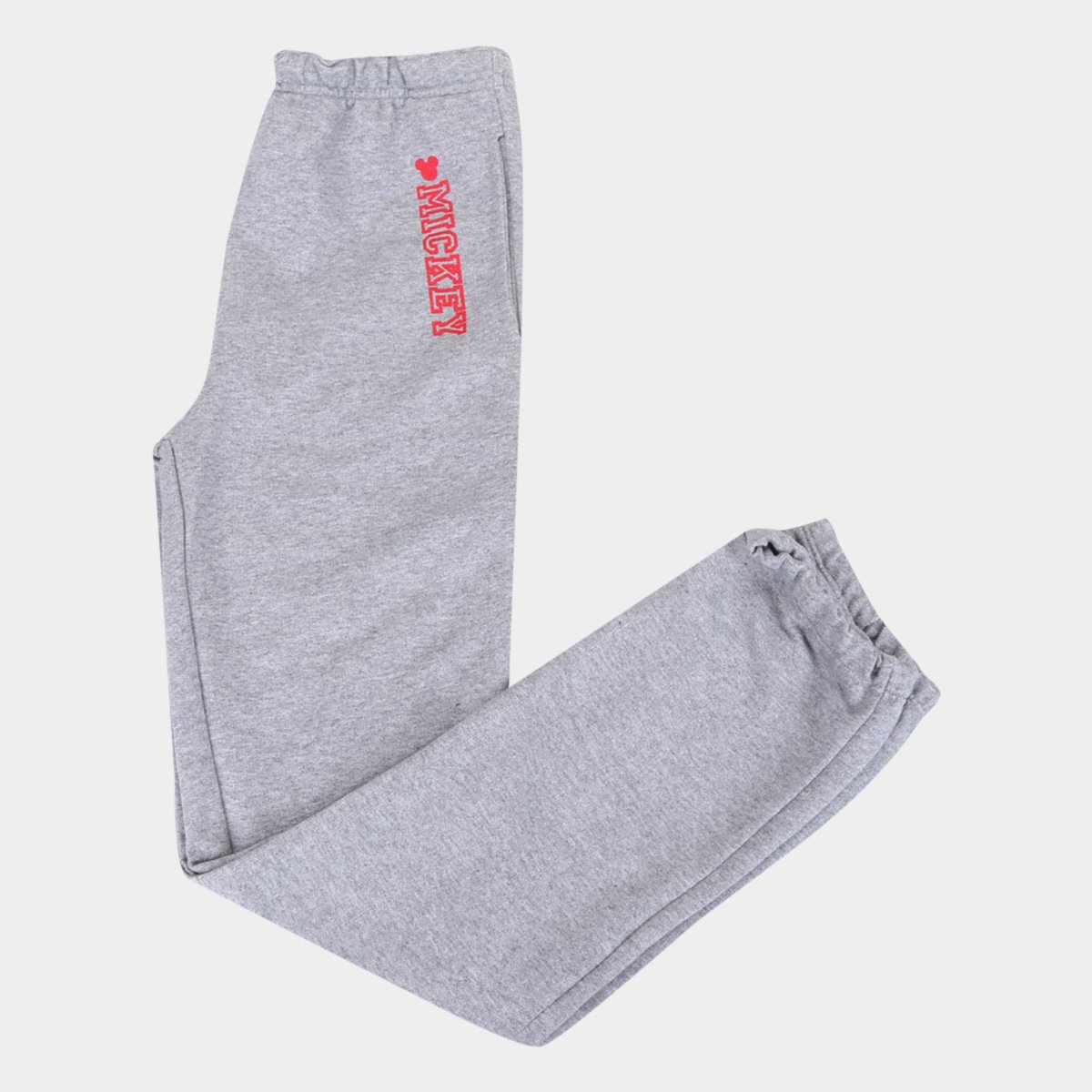Calça Moletom Infantil Disney Mickey Side Masculina - Mescla Menor preço em Calça Moletom Infantil Disney Mickey Side Masculina - Mescla