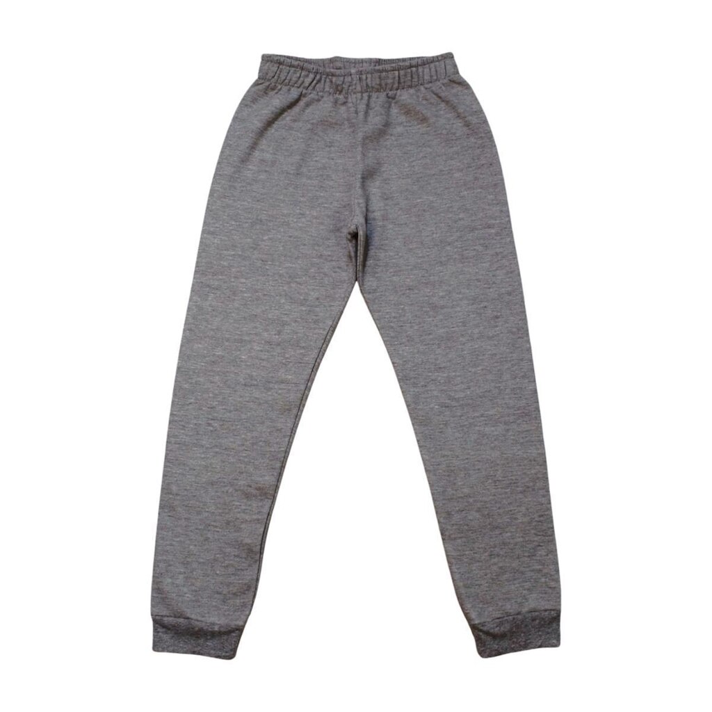Calça Moletom Infantil Flanelada Lisa com Punho 10 ao 16 - Kyly