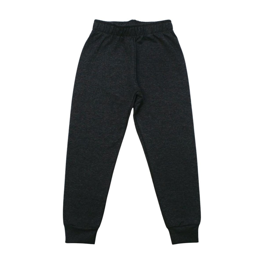 Calça Moletom Infantil Flanelada Lisa Com Punho - Kyly