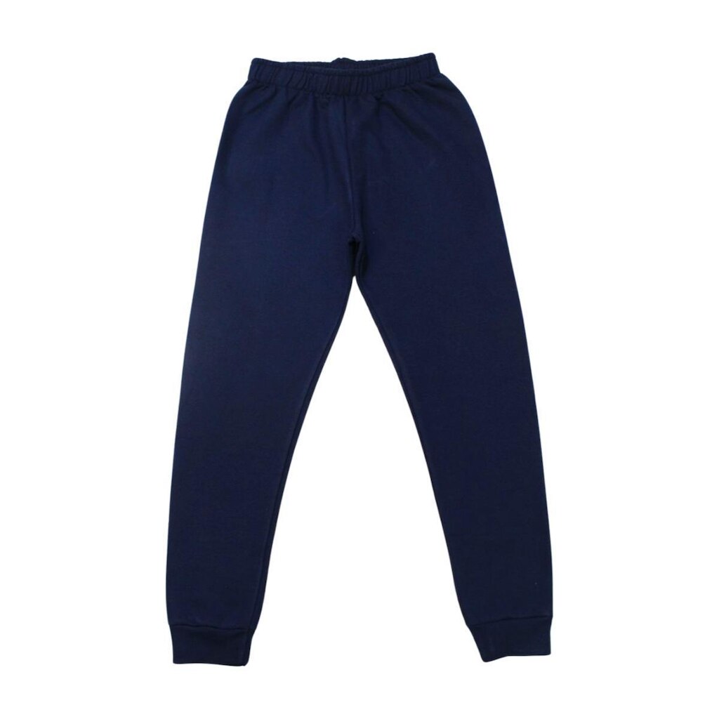 Calça Moletom Infantil Flanelada Lisa Com Punho - Kyly