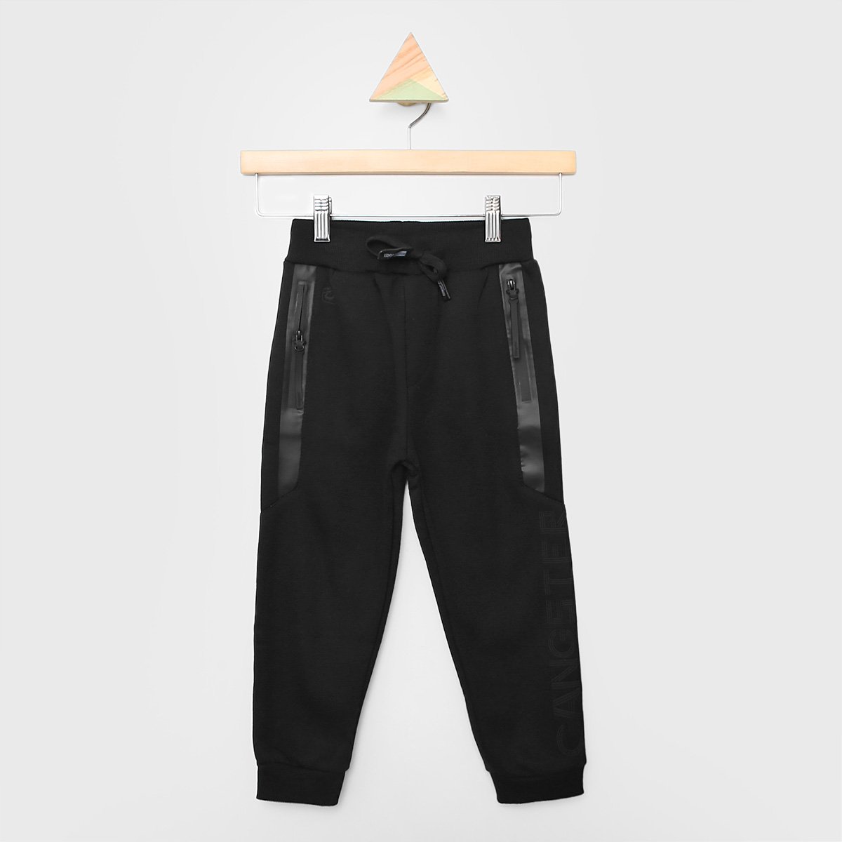 Calça Moletom Infantil Gangster Menino - Preto Menor preço em Calça Moletom Infantil Gangster Menino - Preto