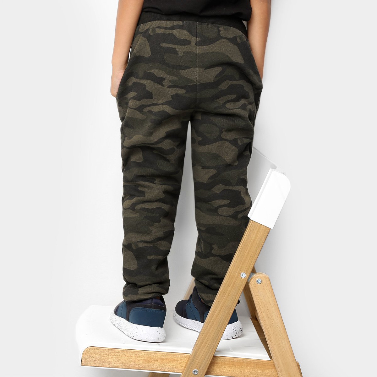 calça moletom camuflada infantil